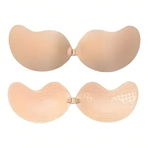 Sticky Bra Backless Adhesive Strapless Invisible Push Up Bra, Seamless Self Adhesive Silicone Lingerie for Women, Reusable Nipple Cover Accessories