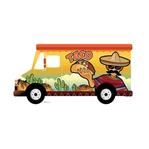 Advanced Graphics Taco Truck Cardboard Cutout - 74x37 in. Standing Decor, Home Decor with High-Quality Printing for Home Supplies Display