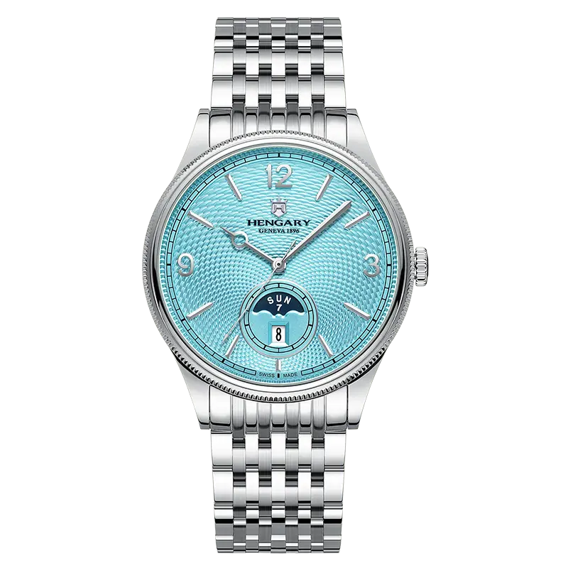 Luxury Men’s Automatic Mechanical Watch, Textured Dial with Day & Date Functions, Stainless Steel Bracelet, Elegant Wristwatch for Formal Events & Daily Wear
