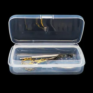 Nail Tool Sterilizer Box, Plastic Sterilization Tray for Tweezer, Nail Tools, Hair Salon, Eyelash Extensions, Nail Implement for Esthetician (Transparent)