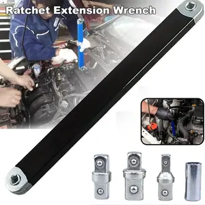 Adjustable Ratchet Extension Wrench Tool Set with Non-Slip Ergonomic Handle, Heavy-Duty Versatile Wrench for Automotive and Industrial Use, Durable Wrench Set for Car Repairs