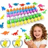 60PCS Water Growing Dinosaur Eggs Set - 60 Surprise Eggs with Dinosaurs Inside, Mini 0.8"x1.2" Grow-in-Water Hatching Toys for Boys, Cool Gifts for Kids, Stocking Stuffers