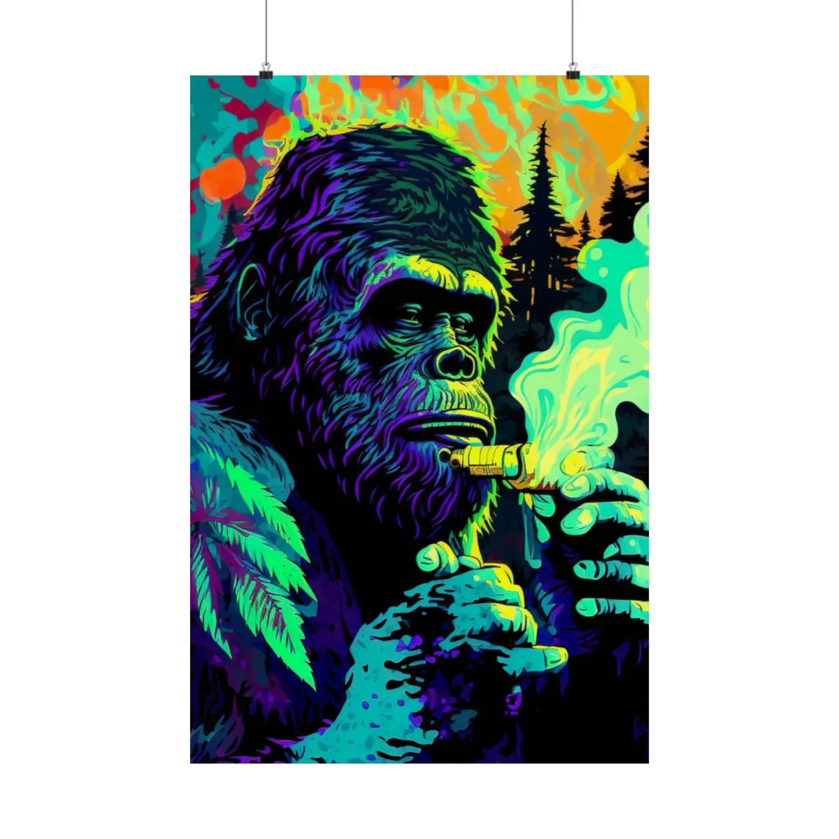 Blazed Bigfoot Premium Matte Vertical Posters Decor Print