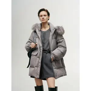 Goose Puffer Fur Hooded Jacket