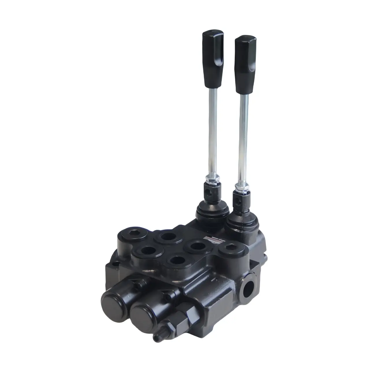 SJ-Technology 2P40 Heavy Duty Monoblock Hydraulic Control Valve - Open Center, 2 Spools, 13 GPM, 3600 PSI, Cast Iron, 0.63in Diameter, Compact Design, SAE Ports, All Seasons, for Small Tractors, Detailed Instructions, SKU4-HMP40/2-01301705, Manual Levers