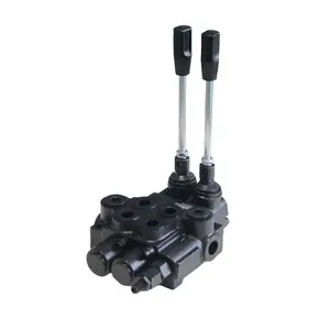 SJ-Technology 2P40 Hydraulic Control Valve Open Center 2 Spools 13 GPM Heavy Duty Monoblock 3600 PSI for Small Tractors & Forklifts Durable Cast Iron SAE Ports SKU4-HMP40/2-01301705