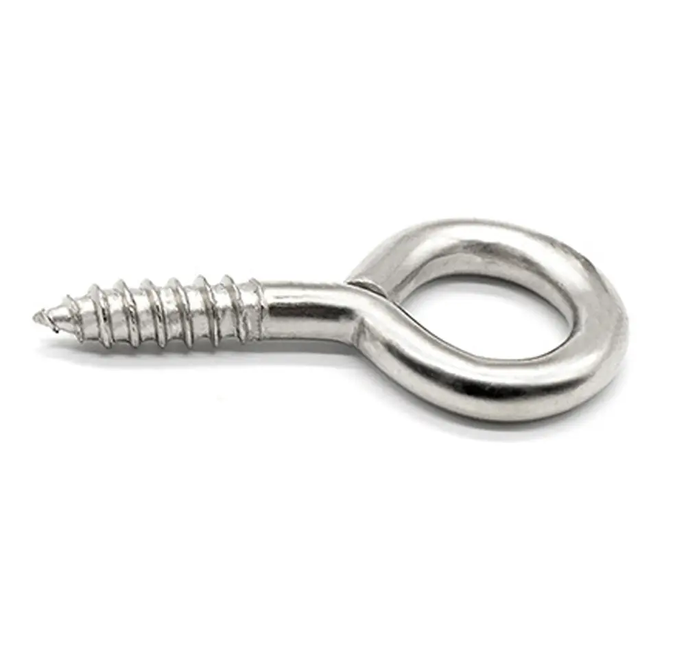 FixtureDisplays® Small Eyelet Screws Eye Hooks Self-Tapping  Ring  Eyelet Screw Hooks Hoop Screw 18611-50PK-NF