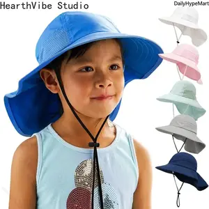 2026 New Kids' Mesh Sun Hat, UV-Protective Breathable Fisherman Hat