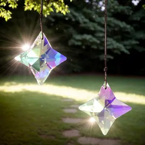 Star Shaped Sun Catcher, Energy-healing Sun Catcher, Hanging Decor for Home Garden Wedding Party, Gift for Friends, Girlfriend, Mother, Hangable