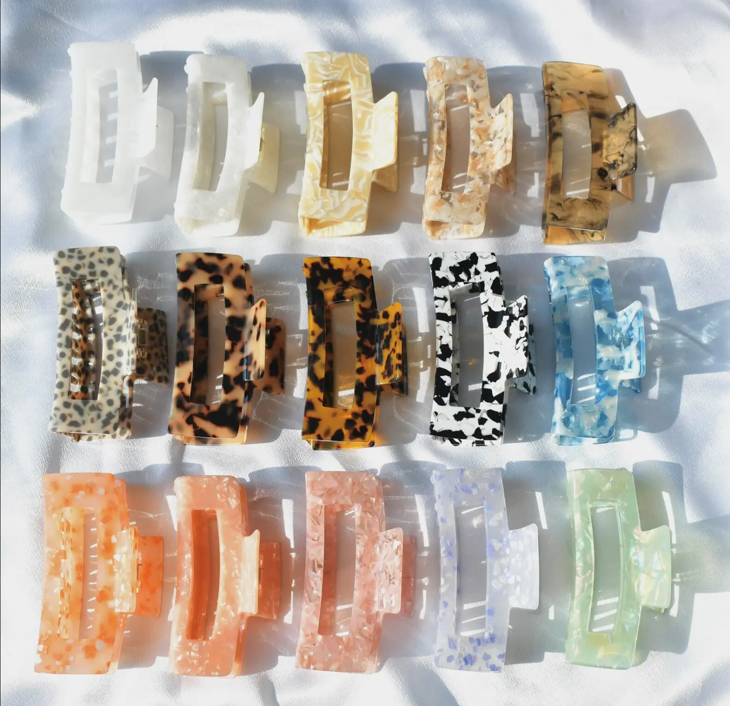 Large Bar Claw Clip, Acetate Hair Claw, Large Hair Claw, Neutral Claw Clip, Thick Hair Claw Clip
