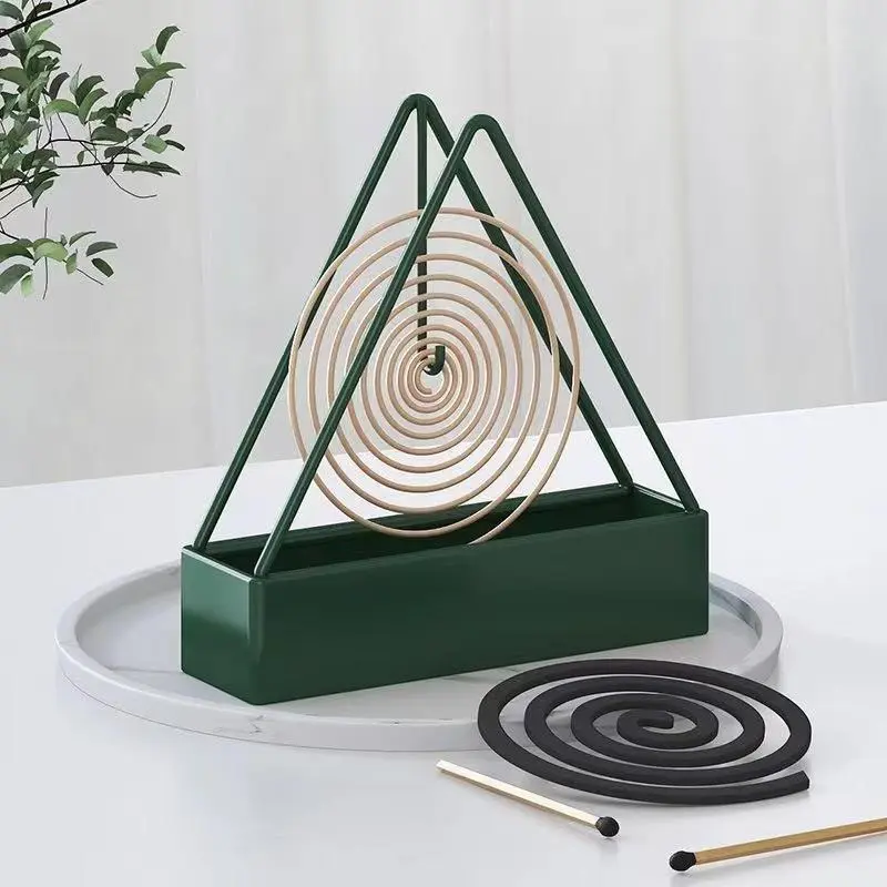 Creative Iron Triangle Mosquito Coil Holder, Hanging Incense Burner, Home Decor