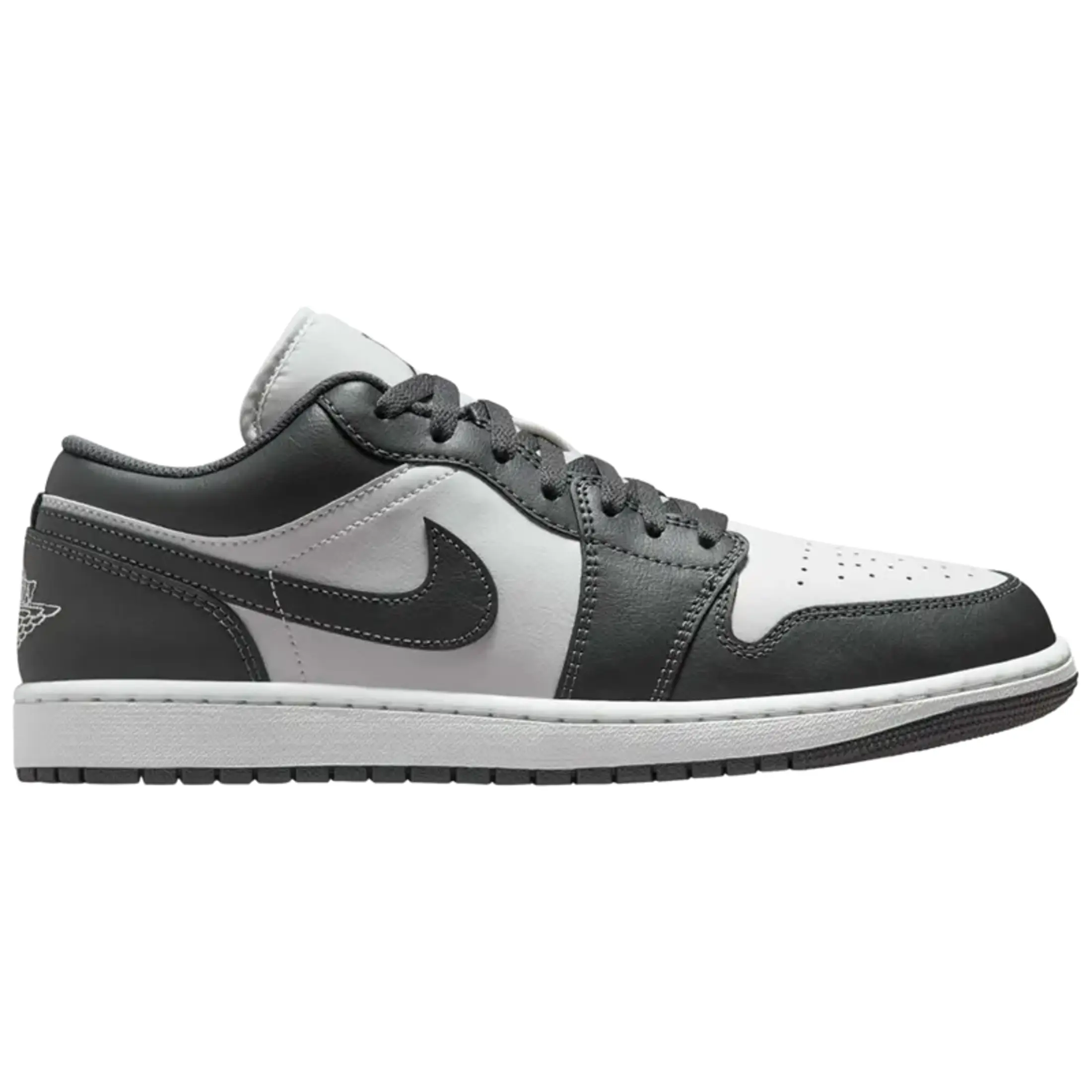 Nike Air Jordan 1 Low Grey White 553558-044 Men's Fashion Shoes New