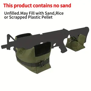 Outdoor Tactical Support Bag, Green Quick Connection Clip Shooting Target Support Sandbag, Stable Shooting Support Accessories, Outdoor Accessories