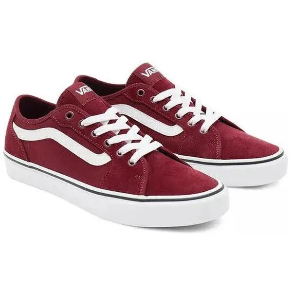 Vans Filmore Decon Sneaker in Red/White Suede | Men's