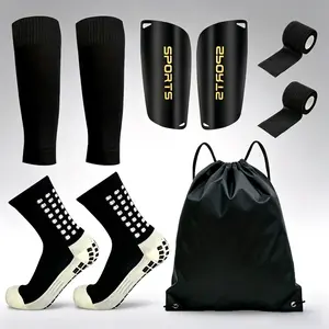 Soccer Shin Guards Set with Socks Bandages Carry Bag Best Protection Gear for Football Training Matches
