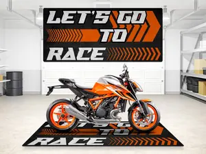 Designed Pit Mat for KTM Motorcycle (Let's Go To Race) - MM7212