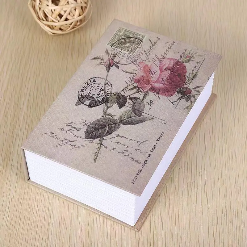 Creative Book Storage Box, 1 Count Rose Pattern Key Design Book Safe ...