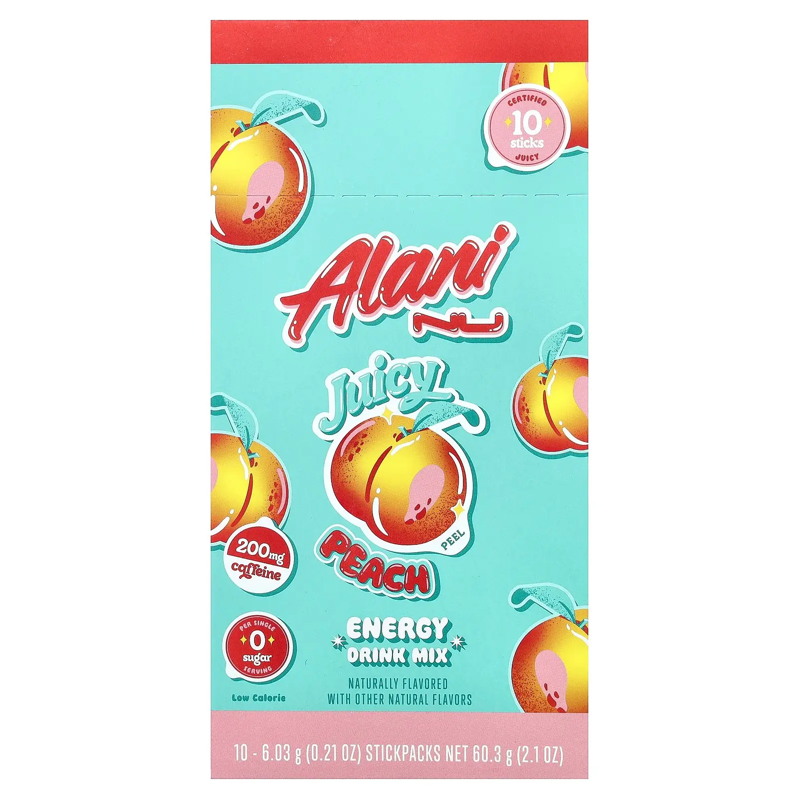 Alani Nu Energy Drink Mix, Juicy Peach, 10 Stickpacks, 0.21 oz (6.03 g) Each Alani Nu Energy Drink Mix, Juicy Peach, 10 Stickpacks, 0.21 oz (6.03 g) Each