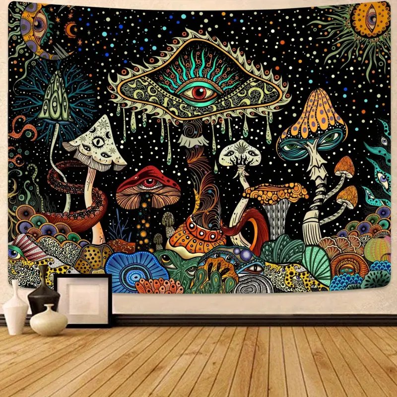 Hippie Tapestry Bohemian  Hanging Polyester Bedroom Decor Gift bedroom tapestry  decor tapestry Custom Tapestry Upload Images stylish home accessory Aesthetic  Hanging Tapestry Extra Large Day of the Dead Tapestry religious  art wall, Living Room, Flower
