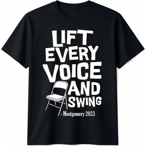 Montgomery Alabama boat fight riverboat brawl folding chair T-Shirt Pure Cotton Graphic Tees Menswear Top: Gifts for Men & Women