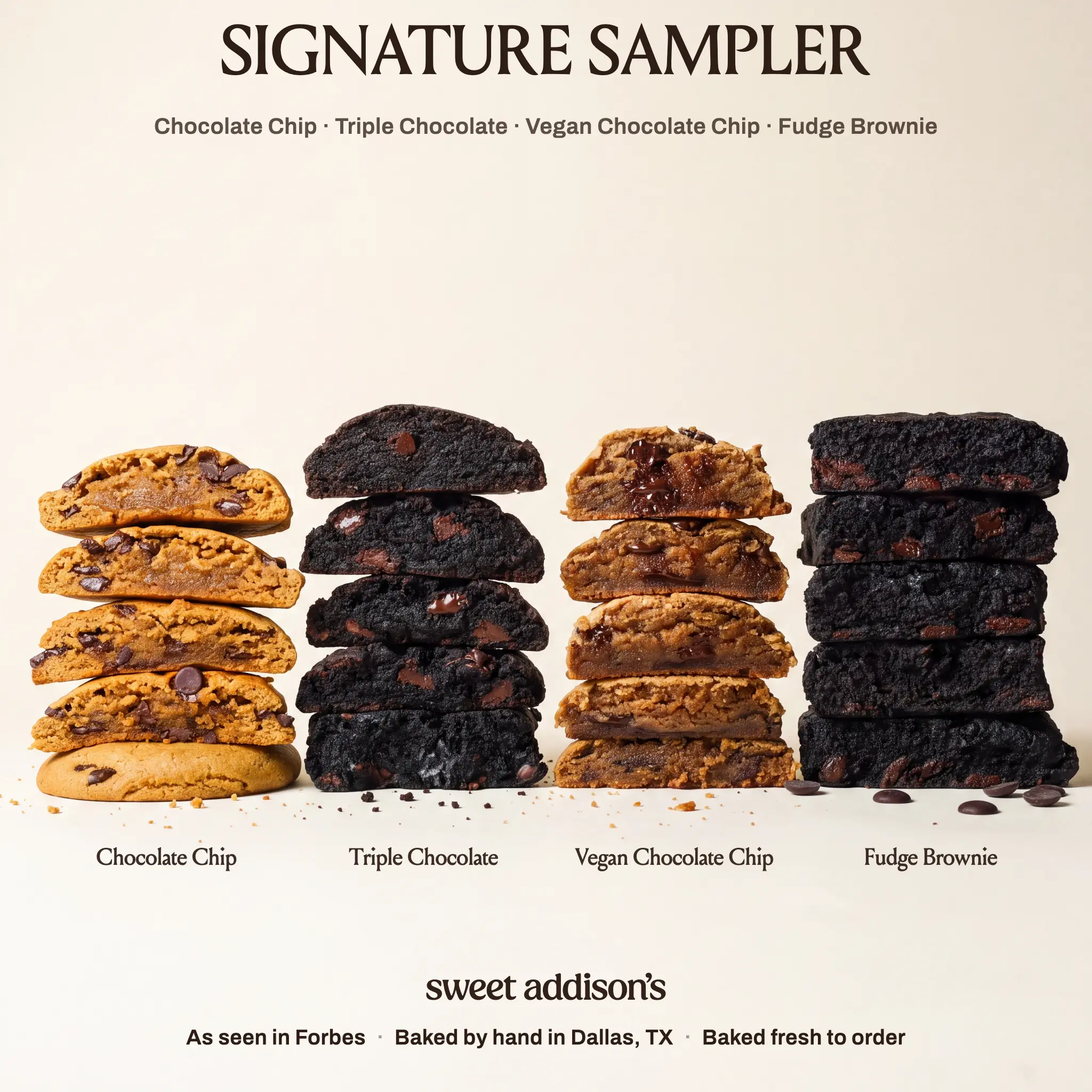 Gluten Free Cookie Sampler Box, Try 4 Flavors, Sweet Addison's 12