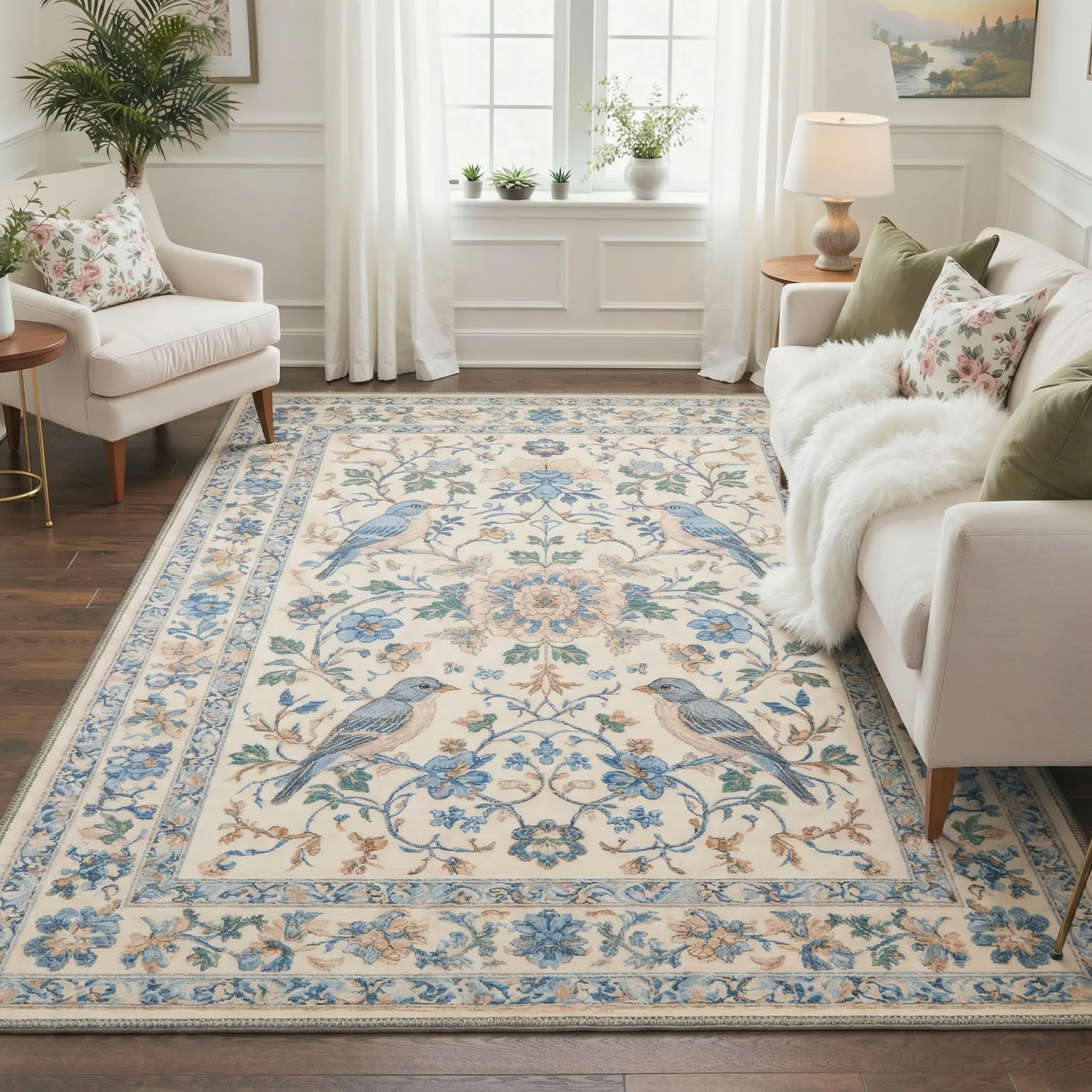【Deals For You Days】GENIMO Rug – Machine Washable, Pet Friendly, Non-Slip Floor Rug, Soft Area Carpet, Ideal for Living Room, Bedroom, Kitchen, Hallway ,ARN052-IVORY COAST