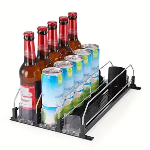 Refrigerator soda storage box automatic beverage holder