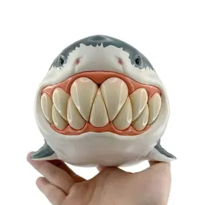 Chibi Shark Figurine Prank Shark Bee Home Decoration Sculpture Wholesale Ornaments