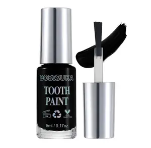 BOBISUKA Black Tooth Paint, Professional Black Out Teeth Makeup Solution - Safe, Quick Dry & Realistic, Perfect for Cosplay, Halloween Makeup, Theater, and Special Effects (5 ml)