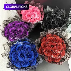 Sparkling Rose Bouquet, No Assembly Required, Valentine's Day Wedding Anniversary Engagement Eternal Artificial Roses, Birthday Gift, Vibrant Faux Flowers #GLOBAL PICKS