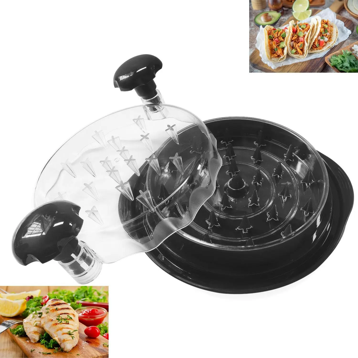 Visible Chicken Breast Shredder, Twist Type Meat Shredder Tool with Ergonomic Non-Slip Handle, Fast Chicken Shredder for Home Kitchen, Food Shredding Gadget