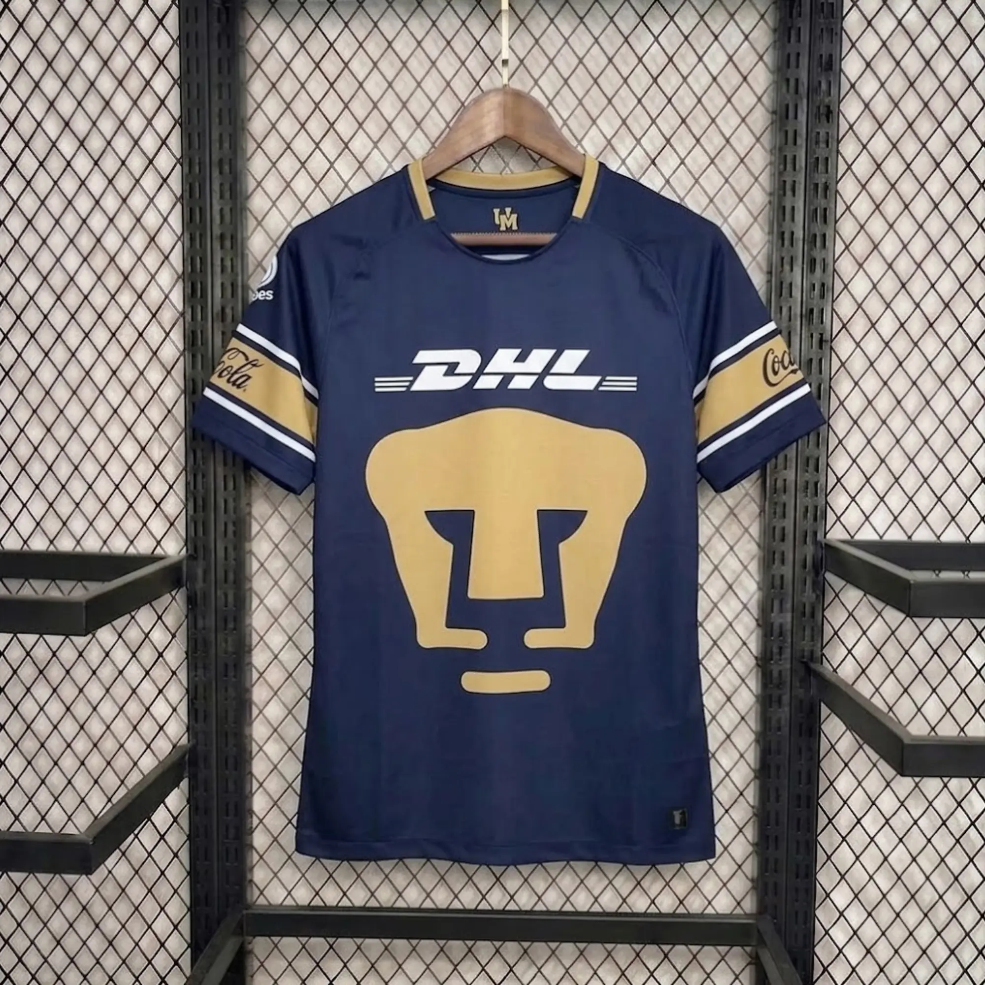 Pumas UNAM 2017-18 Away Soccer Jersey - Full Print Logo