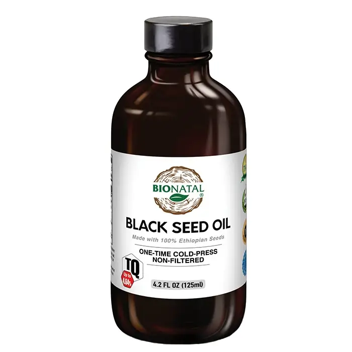 Bionatal Ethiopian Black Seed Oil 4.2oz (GLASS) – Cold-Pressed, 100% Pure Nigella Sativa Oil for Hair, Skin & Immune Health – No Additives or Preserva