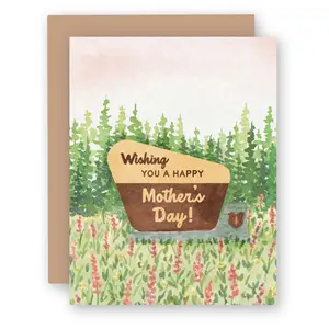 National Parks Sign Happy Mother's Day Happy Mother's Day Card Sweet Outdoorsy Card for Mom from Son or Daughter Loving Mom Card Gift for Nuturing Mom Mama