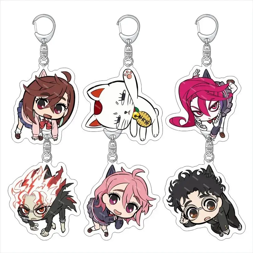 Anime Dandadan Turbo Granny Cartoon Key Ring Acrylic Keychain Jewelry Girl Accessories Bag Charms Gift