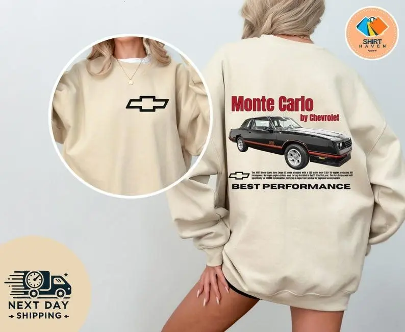 [Sale off up to 50%] Chevrolet Monte Carlo Sweatshirt – Vintage Car Lover Retro Crewneck