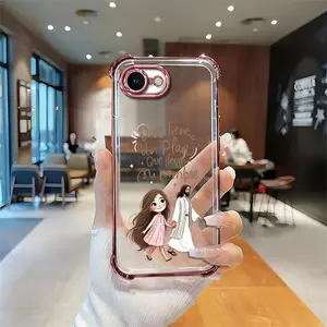 Suitable for [iPhone 16e] Women's high-end phone case，The latest four-corner shockproof phone case，God will bless you and bring you good luck.YM99