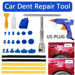 Car Dent Repair Tool Set 28 Piece, Paintless Dent Puller Kit, Multi-Function Car Dent Removal Tools, Us Plug, Auto Maintenance Accessories, Automotive Repair Kit