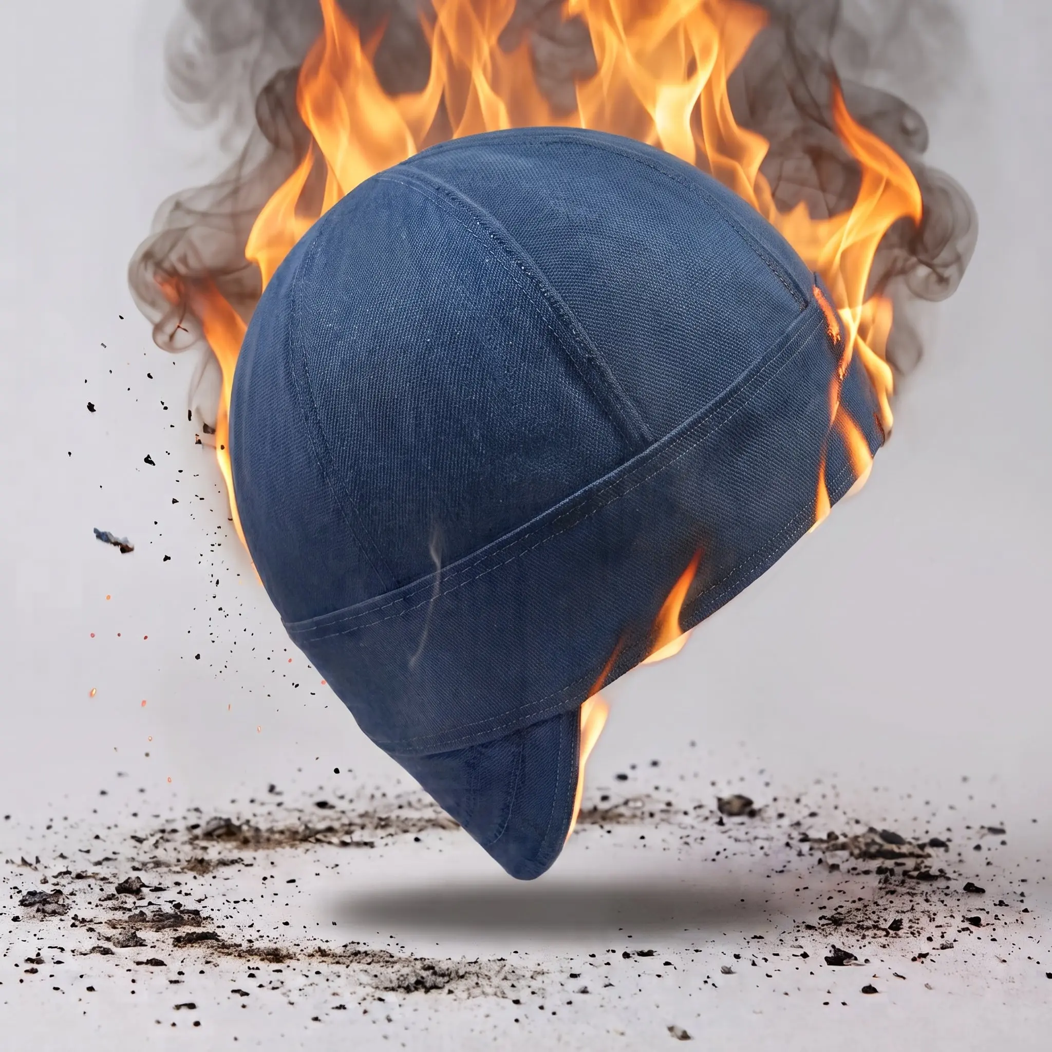 FR Deep Crown Welding Cap – Navy (8‑Panel)