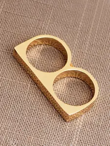 Trendy Men's Ring, European and American Style, Fashion Dual Finger Ring, Geometric Rings, Alloy Material, Unique and Stylish Accessory for Men, Jewelry Rings