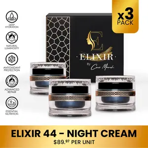 3 Pack of Coco March Elixir 44 Night Cream, Facial Care Products - Luxurious Silk Anti-Aging Cream 3 Pack of Coco March Elixir 44 Night Cream, Facial Care Products - Luxurious Silk Anti-Aging Cream