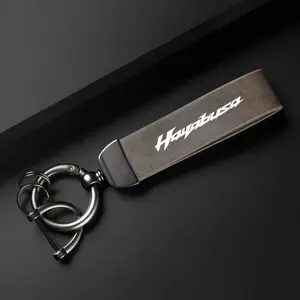 PU Leather Keychain Holder for SUZUKI GSX1300R Hayabusa GSX, Durable PU Material, Stylish Design, Perfect Gift for Motorcycle Enthusiasts, Keychain Wristlet Strap