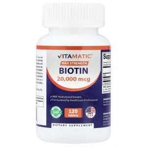 Vitamatic Biotin With Hydrolyzed Keratin, 120 Tablets Vitamatic Biotin With Hydrolyzed Keratin, 120 Tablets