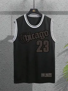 Men's Chicago Basketball Jersey, Breathable Basketball Vest, Casual Sporty Sleeveless Workout Top for Summer, Unique Birthday Gift for Him and Boyfriend