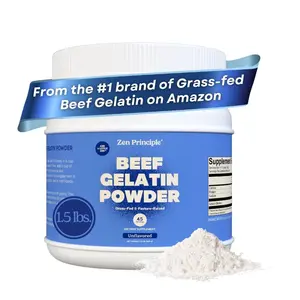 Zen Principle Grass-Fed Gelatin Powder, 1.5 lb. Custom Anti-Aging Protein for Healthy Hair, Skin, Joints & Nails. Paleo and Keto Friendly. Cooking and Baking. GMO-Free and Gluten-Free. Unflavored.