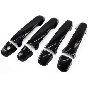 Exclusive Glossy Black Series Stick-On Door Handle Overlays Compatible with 2012-2017 Toyota Camry