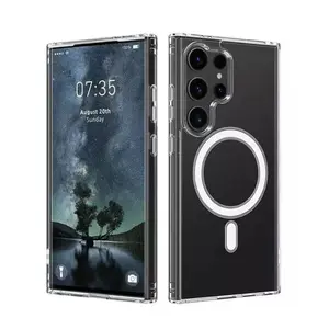 New Clear Acrylic Magnetic Phone Case for Samsung Galaxy Series, Z Flip/Fold 3 4 5 6 7, S21 S22 S23 S24 S25 S26 Ultra Plus FE, MagSafe Compatible, High Definition Clear Anti-Drop Protective Cover