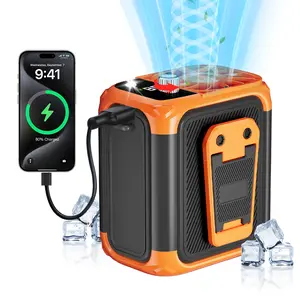 Portable Waist Fan, Rechargeable Waist Clip On Fan with 25H Long Battery Life, Personal Cooling Fan for Outdoor Work, Camping, Hiking