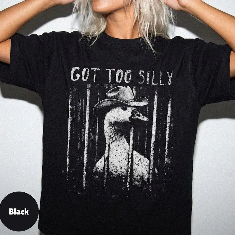 Goofy Goose Graphic Tee Goose Shirt,Goofy Goose Graphic Tee Gift, Funny Gift for Her, Oversized Graphic Tee