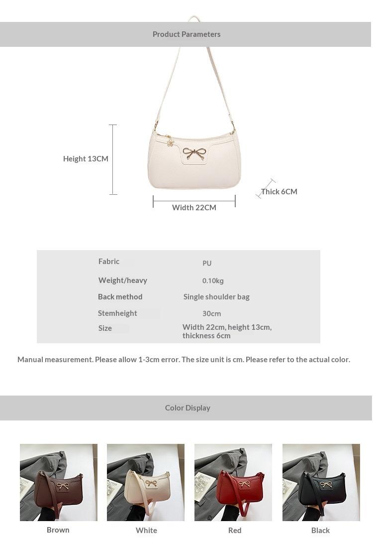 Womens Stylish Bow-Tie Western-Style Underarm Bag